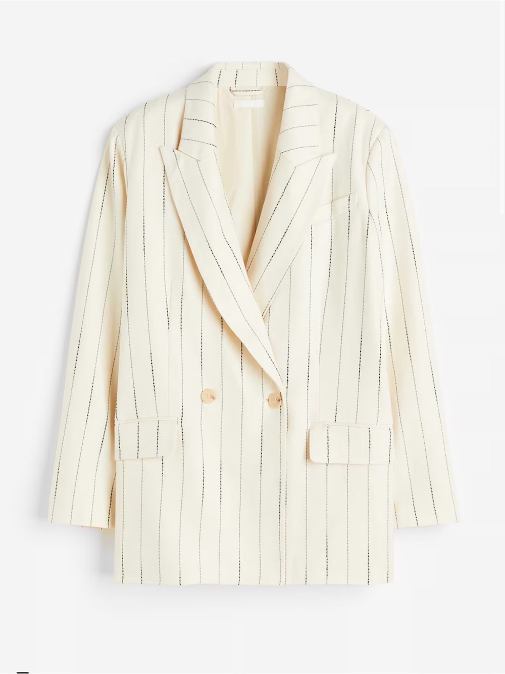 NWT H&M Studio Double Breasted Linen Blend Blazer size M - Picture 3 of 7